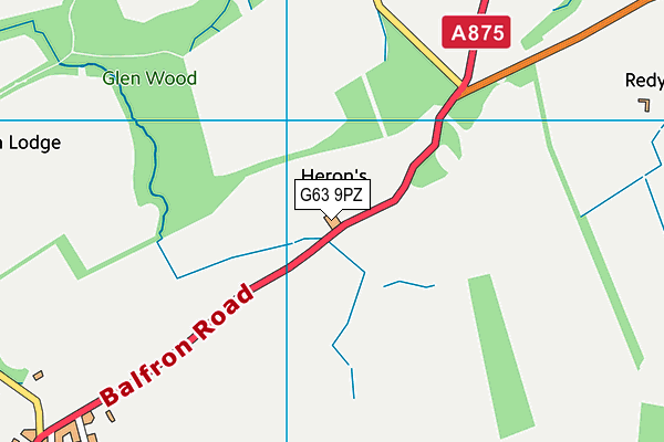 G63 9PZ map - OS VectorMap District (Ordnance Survey) G63 9PZ map - OS VectorMap District (Ordnance Survey)