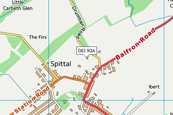 G63 9QA map - OS VectorMap District (Ordnance Survey) G63 9QA map - OS VectorMap District (Ordnance Survey)