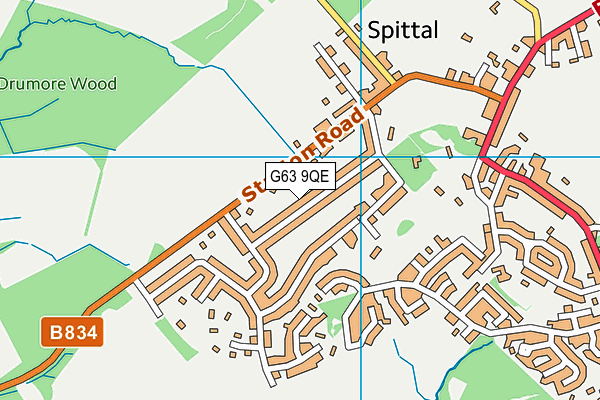 G63 9QE map - OS VectorMap District (Ordnance Survey) G63 9QE map - OS VectorMap District (Ordnance Survey)