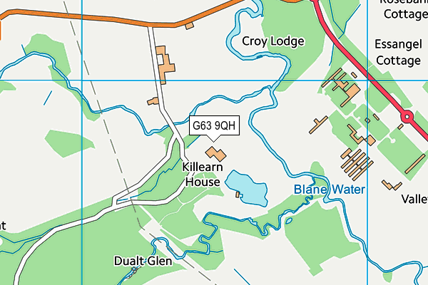 G63 9QH map - OS VectorMap District (Ordnance Survey) G63 9QH map - OS VectorMap District (Ordnance Survey)