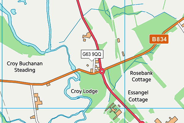 G63 9QQ map - OS VectorMap District (Ordnance Survey) G63 9QQ map - OS VectorMap District (Ordnance Survey)