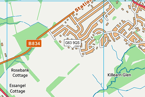 G63 9QS map - OS VectorMap District (Ordnance Survey) G63 9QS map - OS VectorMap District (Ordnance Survey)