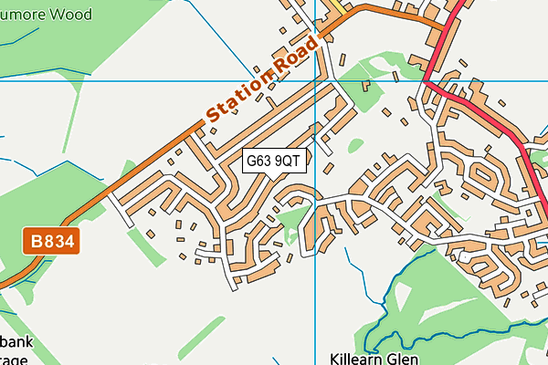 G63 9QT map - OS VectorMap District (Ordnance Survey) G63 9QT map - OS VectorMap District (Ordnance Survey)