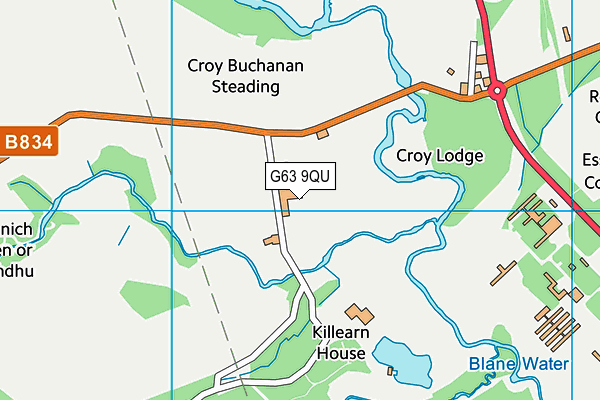 G63 9QU map - OS VectorMap District (Ordnance Survey) G63 9QU map - OS VectorMap District (Ordnance Survey)