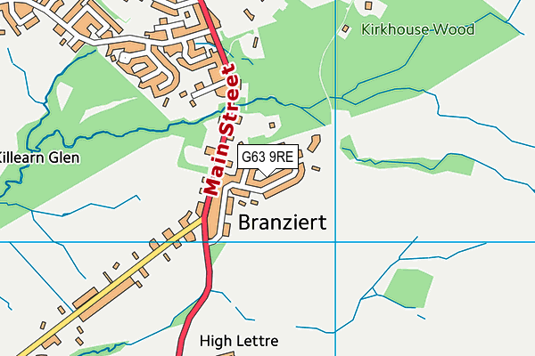 G63 9RE map - OS VectorMap District (Ordnance Survey) G63 9RE map - OS VectorMap District (Ordnance Survey)