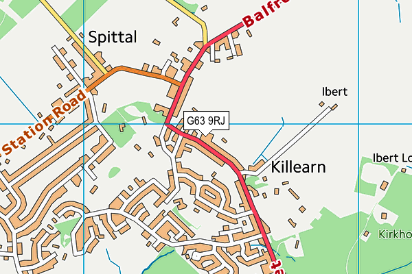 G63 9RJ map - OS VectorMap District (Ordnance Survey) G63 9RJ map - OS VectorMap District (Ordnance Survey)