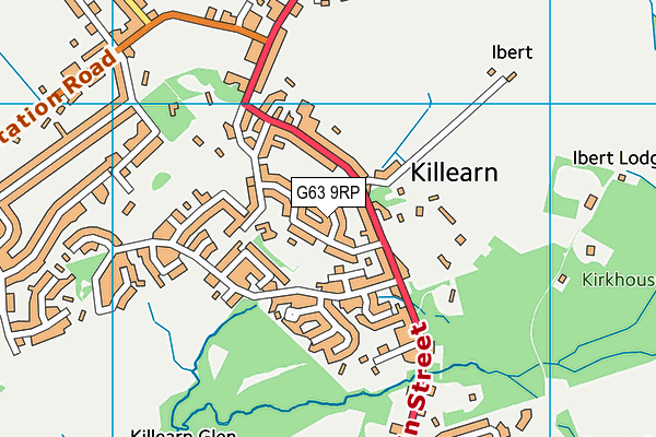 G63 9RP map - OS VectorMap District (Ordnance Survey)