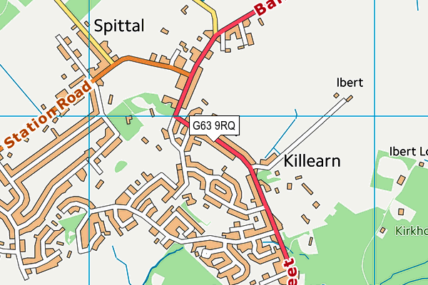 G63 9RQ map - OS VectorMap District (Ordnance Survey) G63 9RQ map - OS VectorMap District (Ordnance Survey)