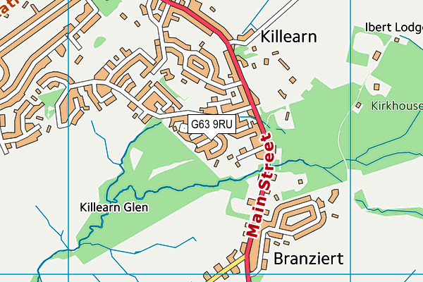 G63 9RU map - OS VectorMap District (Ordnance Survey) G63 9RU map - OS VectorMap District (Ordnance Survey)