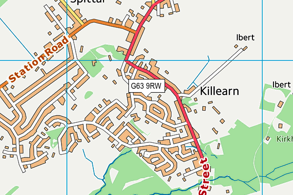 G63 9RW map - OS VectorMap District (Ordnance Survey) G63 9RW map - OS VectorMap District (Ordnance Survey)