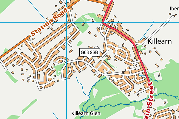 G63 9SB map - OS VectorMap District (Ordnance Survey) G63 9SB map - OS VectorMap District (Ordnance Survey)