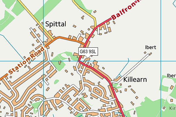 G63 9SL map - OS VectorMap District (Ordnance Survey) G63 9SL map - OS VectorMap District (Ordnance Survey)