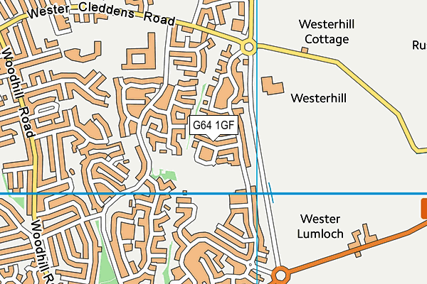 G64 1GF map - OS VectorMap District (Ordnance Survey) G64 1GF map - OS VectorMap District (Ordnance Survey)