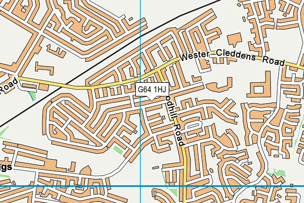 G64 1HJ map - OS VectorMap District (Ordnance Survey) G64 1HJ map - OS VectorMap District (Ordnance Survey)