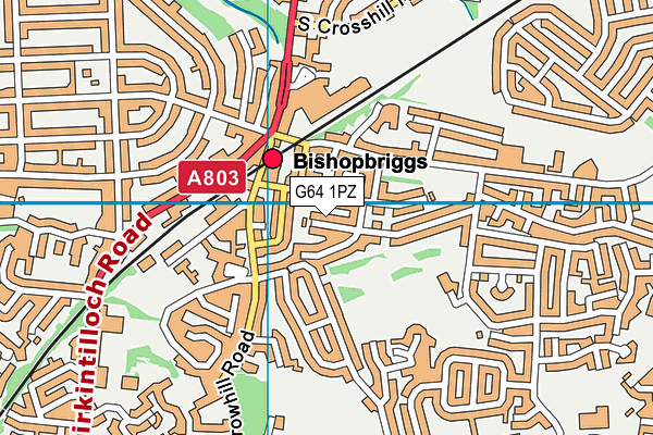 G64 1PZ map - OS VectorMap District (Ordnance Survey)