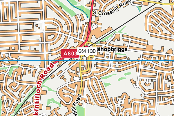 G64 1QD map - OS VectorMap District (Ordnance Survey)