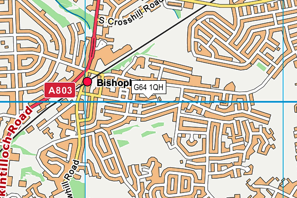 G64 1QH map - OS VectorMap District (Ordnance Survey) G64 1QH map - OS VectorMap District (Ordnance Survey)