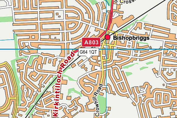 G64 1QT map - OS VectorMap District (Ordnance Survey)