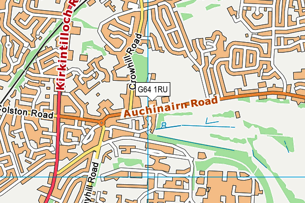 G64 1RU map - OS VectorMap District (Ordnance Survey)