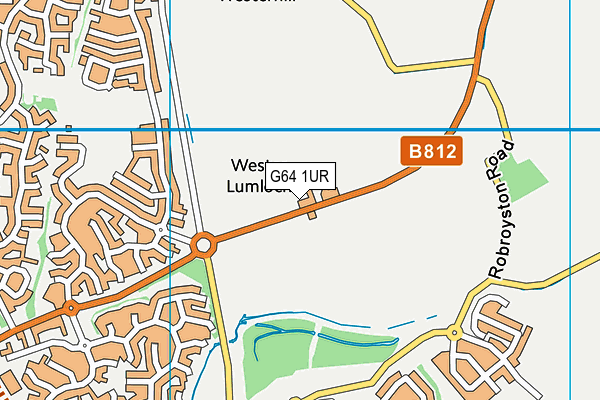 G64 1UR map - OS VectorMap District (Ordnance Survey)