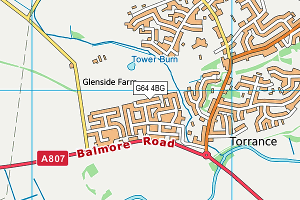 G64 4BG map - OS VectorMap District (Ordnance Survey)
