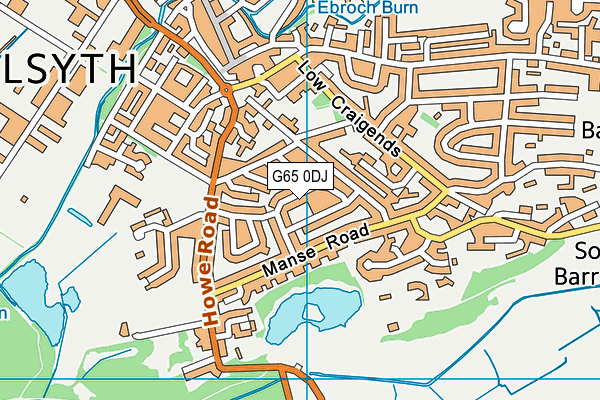G65 0DJ map - OS VectorMap District (Ordnance Survey)
