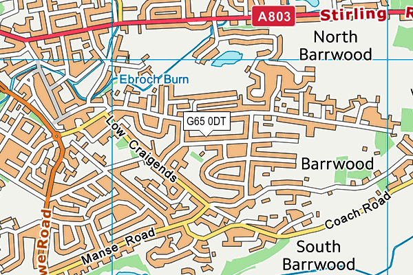 G65 0DT map - OS VectorMap District (Ordnance Survey)