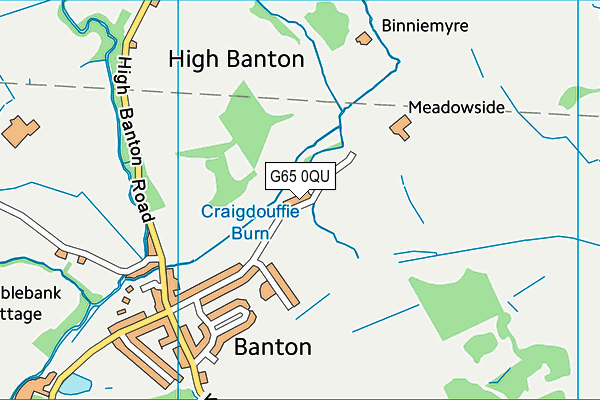 G65 0QU map - OS VectorMap District (Ordnance Survey)