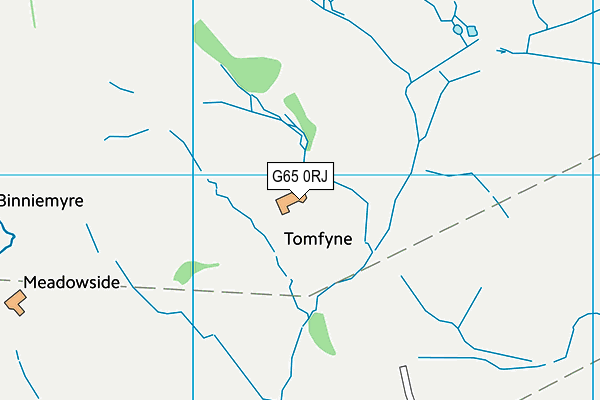 G65 0RJ map - OS VectorMap District (Ordnance Survey)