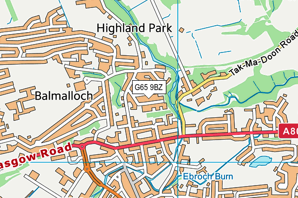 G65 9BZ map - OS VectorMap District (Ordnance Survey) G65 9BZ map - OS VectorMap District (Ordnance Survey)