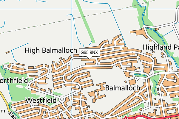 G65 9NX map - OS VectorMap District (Ordnance Survey)