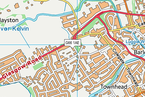 G66 1AE map - OS VectorMap District (Ordnance Survey)