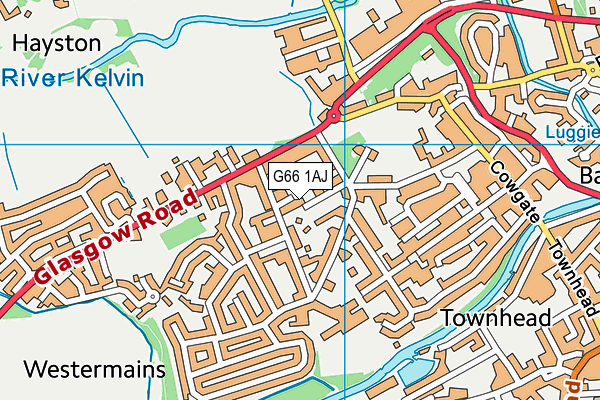 G66 1AJ map - OS VectorMap District (Ordnance Survey)