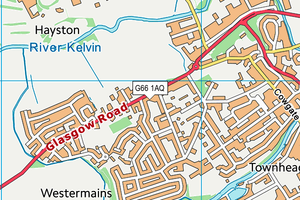 G66 1AQ map - OS VectorMap District (Ordnance Survey)