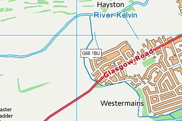 G66 1BU map - OS VectorMap District (Ordnance Survey)