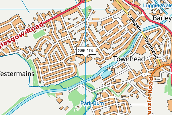 G66 1DU map - OS VectorMap District (Ordnance Survey)