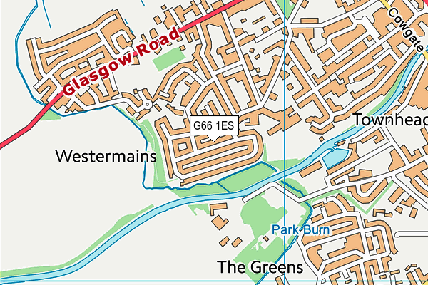G66 1ES map - OS VectorMap District (Ordnance Survey)