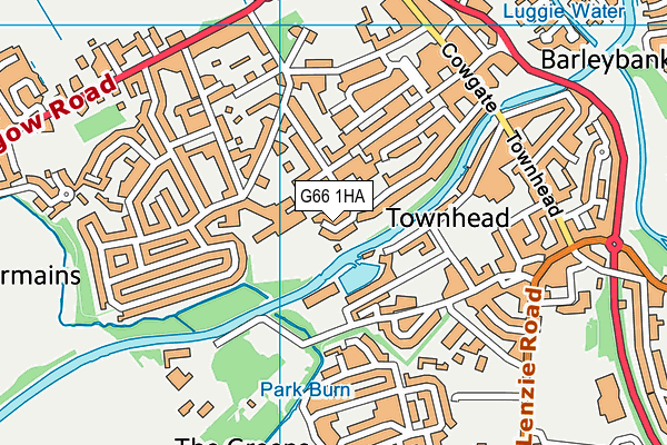 G66 1HA map - OS VectorMap District (Ordnance Survey)