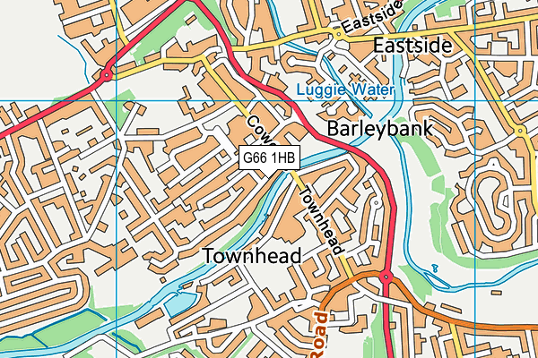 G66 1HB map - OS VectorMap District (Ordnance Survey)