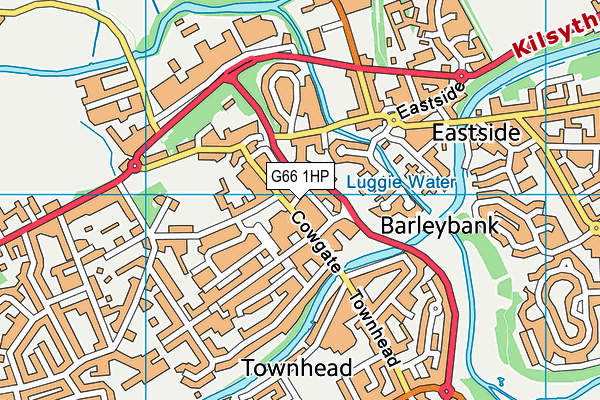 G66 1HP map - OS VectorMap District (Ordnance Survey)