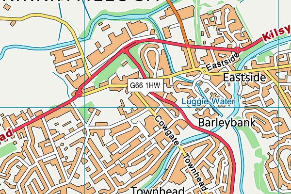 G66 1HW map - OS VectorMap District (Ordnance Survey)