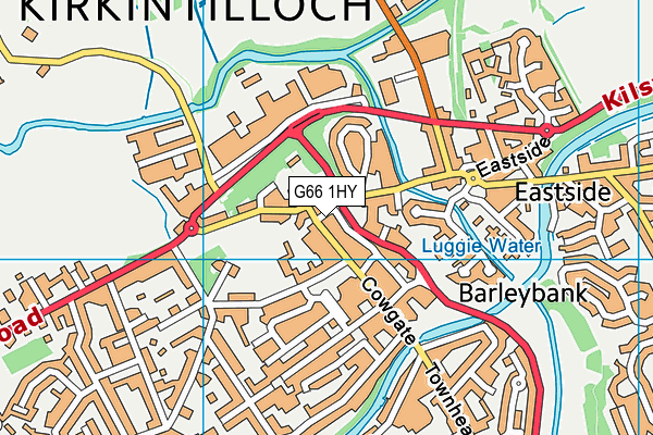 G66 1HY map - OS VectorMap District (Ordnance Survey)