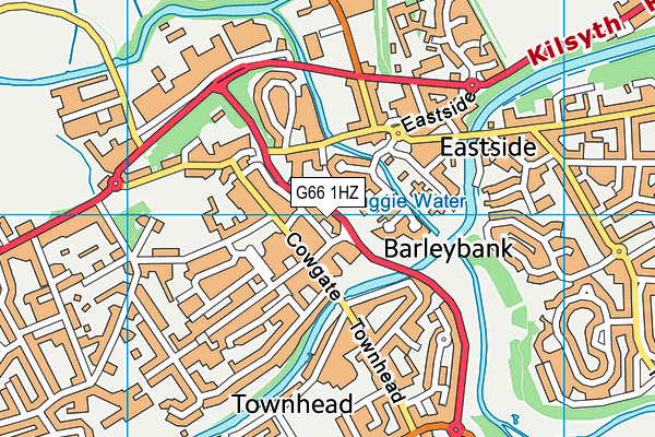 G66 1HZ map - OS VectorMap District (Ordnance Survey)