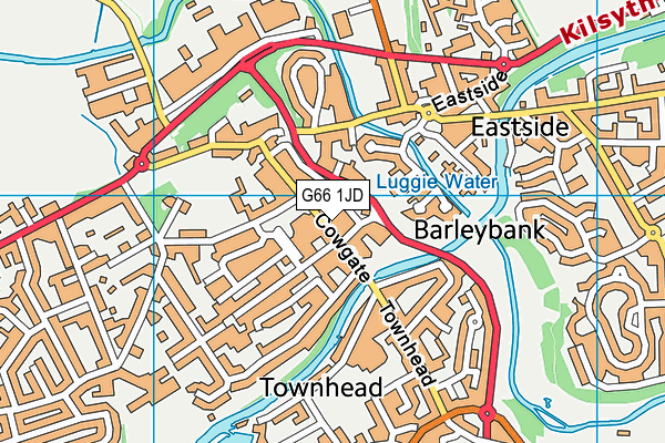 G66 1JD map - OS VectorMap District (Ordnance Survey)