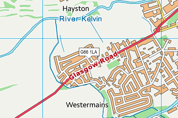 G66 1LA map - OS VectorMap District (Ordnance Survey)