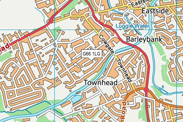 G66 1LG map - OS VectorMap District (Ordnance Survey)