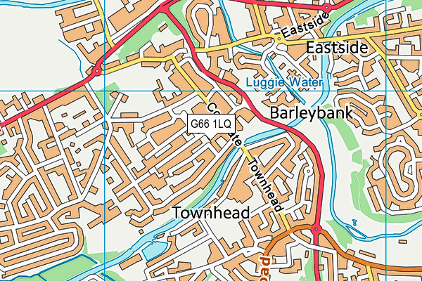 G66 1LQ map - OS VectorMap District (Ordnance Survey)