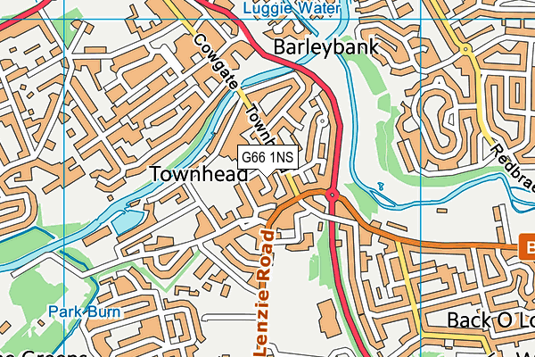 G66 1NS map - OS VectorMap District (Ordnance Survey)