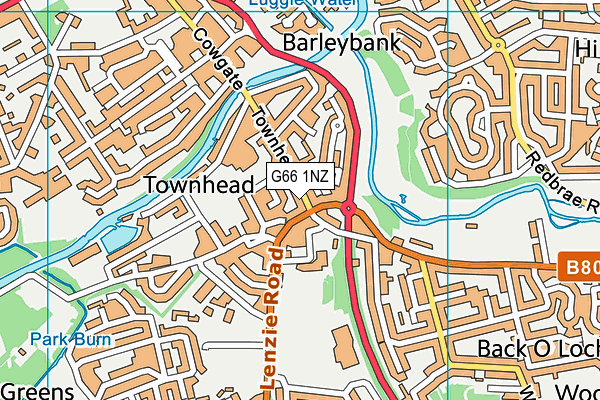 G66 1NZ map - OS VectorMap District (Ordnance Survey) G66 1NZ map - OS VectorMap District (Ordnance Survey)