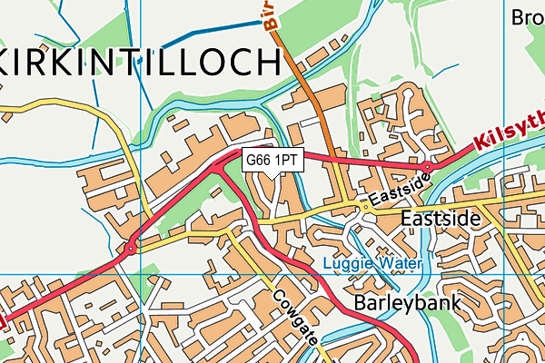 G66 1PT map - OS VectorMap District (Ordnance Survey)